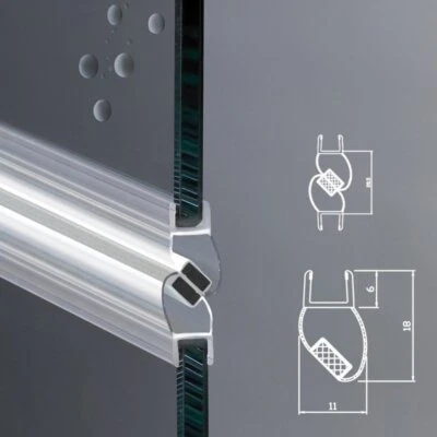 RICAMBI & BOX DOCCIA Guarnizione Magnetica Box Doccia Profilo | Vetro 6mm EC-109
