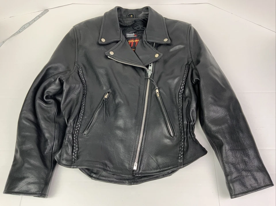 Hot Leathers женщин средний кожаная куртка черный мотоциклиста мотоцикла зажим талии - Изображение 1 из 4