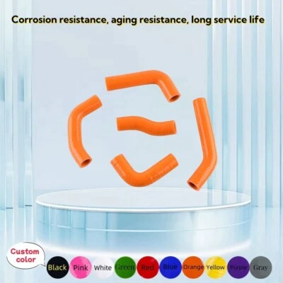 Orange Silicone Induction Intake Coolant Pipes Fits Honda XR650 XR650R 2000-2009 — 第 1/4 张图片