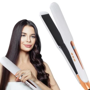 Ceramic Hair Straightener Flat Iron Wide Panel Fast Heating Hair Straightener - Picture 1 of 13