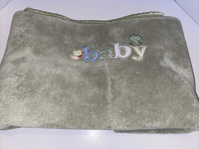 Manta Carter's "bebé" felpa gruesa polar verde satinado ribete - pato rana Foto 1 de 4