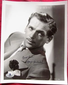 Douglas Fairbanks Jr Actor signed 8x10 photo BAS Beckett Authentic auto - Picture 1 of 4