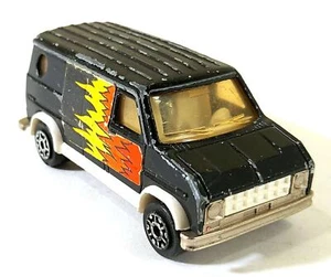 Majorette 250 US Van Black 1/65 Vintage Diecast France - Visible Playwear - Bild 1 von 3
