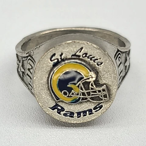 ⭐️ St. Louis Rams NFL Football Pewter Souvenir Collector Ring - Size 14 Cover