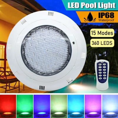 Pool Licht Beleuchtung Schwimmbad-Unterwasser-Scheinwerfer 360LED RGB Einbau 36W - Bild 1 von 4