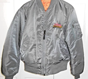 Alpha Industries MA-1 Flight Jacket Coat Chevron Truck Driver Size Large - Picture 1 of 7
