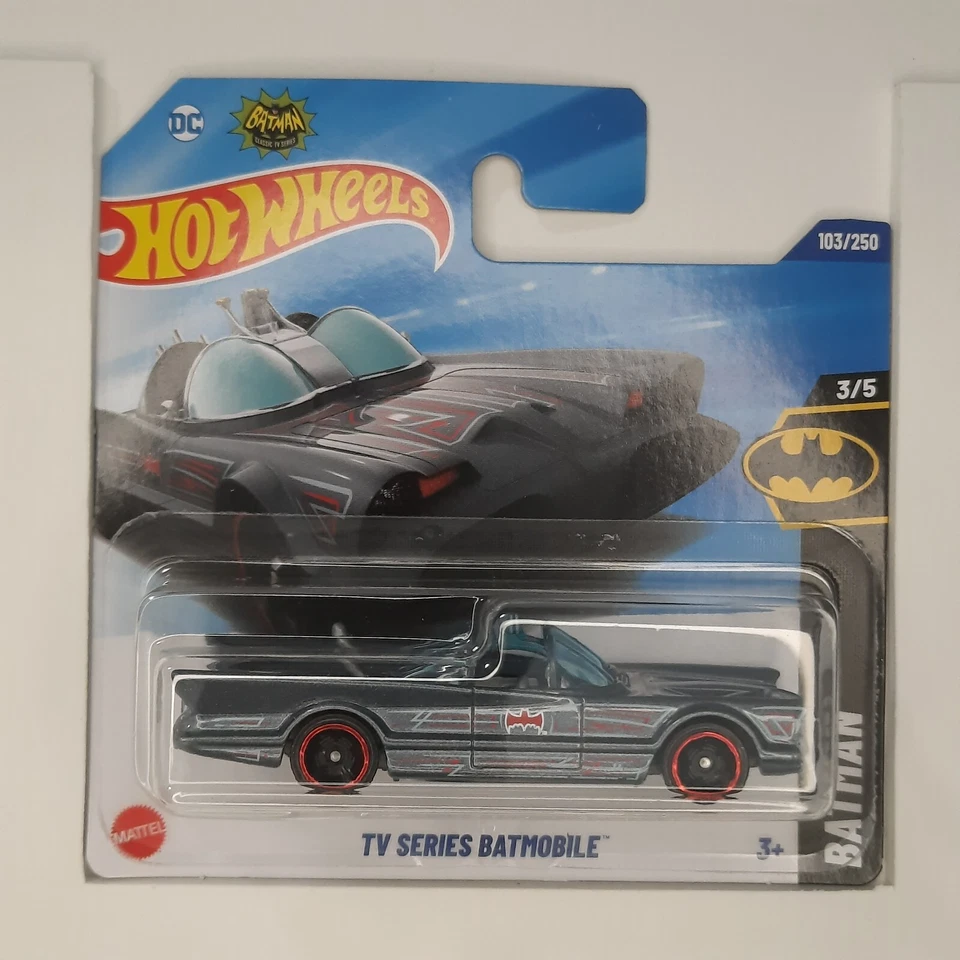 Hot Wheels Mattel 2025 TV Series Batmobile 103/250 HW Batman 3/5 - Immagine 1 di 1