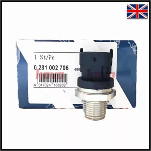 SENSOR DE PRESIÓN DE RIEL DE COMBUSTIBLE 0281002706 PARA VAUXHALL CORSA CORSAVAN MK3 D 1.3 CDTI - Imagen 1 de 4
