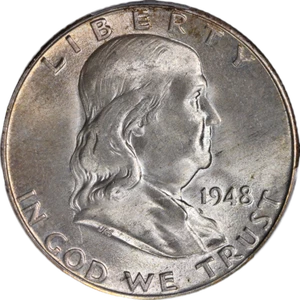 1948-D Franklin Half Dollar PCGS MS66+ FBL Nice Eye Appeal Strong Strike - Picture 1 of 4