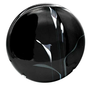 Vtg Mikasa Opus Black FX005 Calla Lilly Cheese/Cake Plate Serving Plate 10 1/2" - Picture 1 of 3