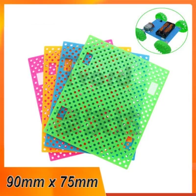 4 Color Car Chassis Perforated Plastic Panel Car Frame DIY For Robotic Toy Model - Image 1 of 4