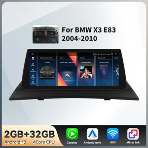 10.25" CarPlay For BMW X3 E83 idrive 04-10 Android 13 Car Stereo Radio GPS 2+32G - Foto 1 di 23