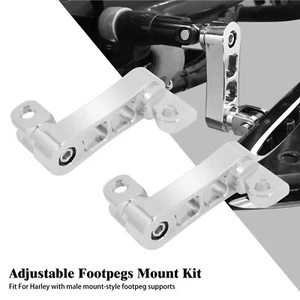 Extensiones de pedales de estriberas cromadas aptas para Harley Touring Sportster Softail Dyna - Imagen 1 de 17
