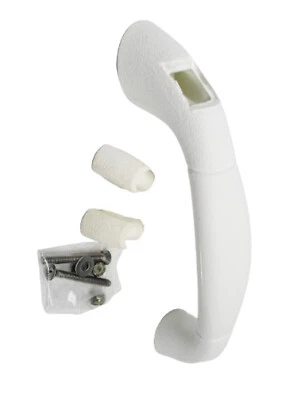 256-31444-00 Fits Marine Boat Grab Rail Handle With Screw 9 Inch White Plastic - Image 1 of 4