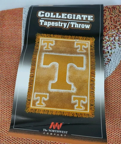 Tennessee Collegiate NCAA 48"x60" Woven Tapestry Throw Blanket NWT New Nortwest Cover