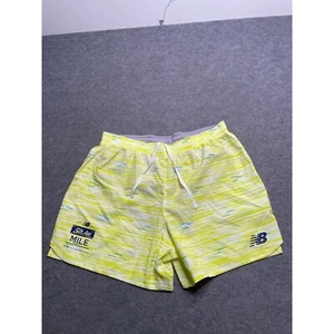 New Balance Running Shorts 5th Ave Mile Lightweight Athletic Yellow L - Picture 1 of 11