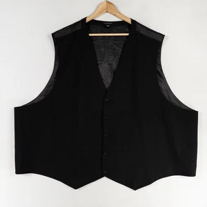 Chaleco Synrgy Para Hombres 6XL Negro Abotonado Elegante Formal Boda Fiesta Cóctel Evento - Imagen 1 de 8