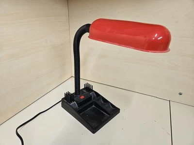 DDR Retro Schreibtischlampe, Emaillierter Lampenschirm - Bild 1 von 3