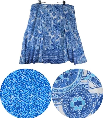 Coldwater Creek Reversible Midi Skirt Womens Size 3X Colorful Abstract Pull On - Image 1 of 4