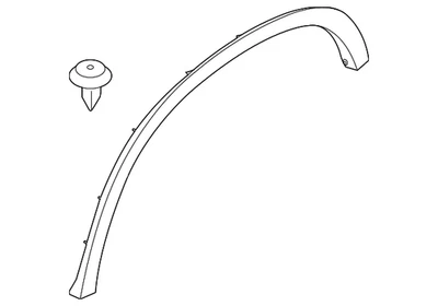 New OEM Wheel Flare BMW X1 2016-2022 Front Fender Arch Trim 51777332339 - Imagem 1 de 2