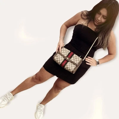 Bolsa tiracolo Gucci Ophidia Supreme GG monograma Supreme Clutch - Imagem 1 de 4