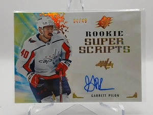 🔥 2021-22 SPx Rookie Super Scripts Garrett Pilon Auto #4/49 🔥 - Picture 1 of 2