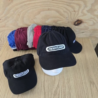 Vtg Freightliner Semi Trucks Hat Easy Care Black & White Embroidered Logo Cap - Image 1 of 4