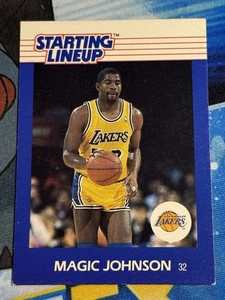 Tarjetas Kenner 1988 alineación inicial Magic Johnson #3538117010 Lakers centradas - Imagen 1 de 2