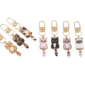 Metal Animal Pendant Cat Key Chains Originality Bag Decoration Gift - Picture 1 of 17