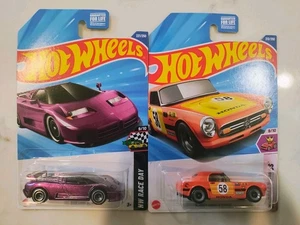 2025 Hot Wheels Super Treasure Hunt ‘94 Bugatti EB110 SS 💜 & Honda Regular TH🔥 - Picture 1 of 7