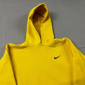 Vintage Nike Mini Swoosh Gelb Pullover Hoodie USA Made XS - Bild 1 von 11