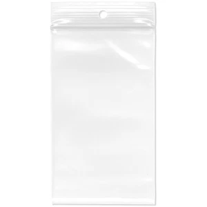 Plymor 3" x 5", 4 Mil with Hang-Hole Heavy Duty Zipper Reclosable Plastic Bags - Picture 1 of 2