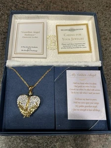 Bradford Exchange Guardian Angel  Locket Necklace - Picture 1 of 7