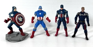 Lot of 4 Captain America 4" Figures Hasbro Avengers MCU Marvel Disney Infinity - Picture 1 of 19