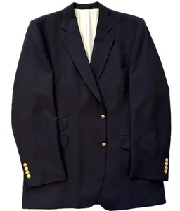 Turnbull & Asser London schwarzer Woll Sport Mantel Blazer mit Goldknöpfen, Gr. 46 L - Bild 1 von 8