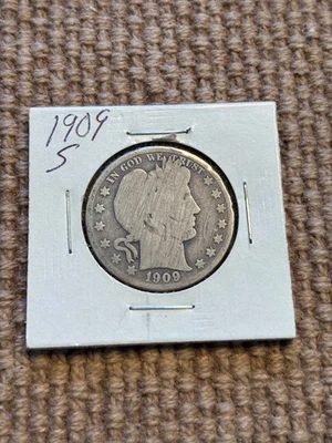 1909 S Barber Half Dollar - Image 1 of 2