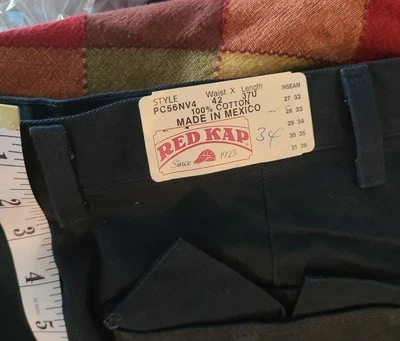 Red KAP Men's Work Pants Blue Size 42 X 34  PC56NV4 New With Tags - Image 1 of 4