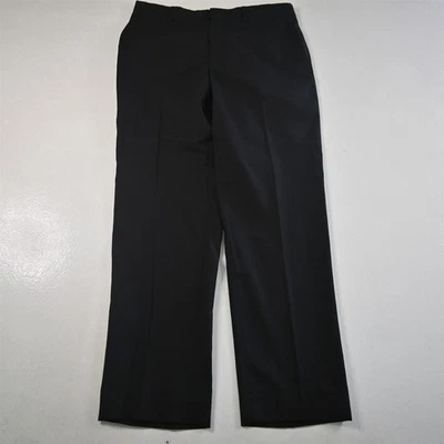Jos A Bank 32x32 Black 100% Wool Flat Front Classic Mens Pants - Image 1 of 4