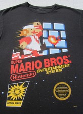 SUPER MARIO BROS. nes box art SMALL T-SHIRT nintendo entertainment system