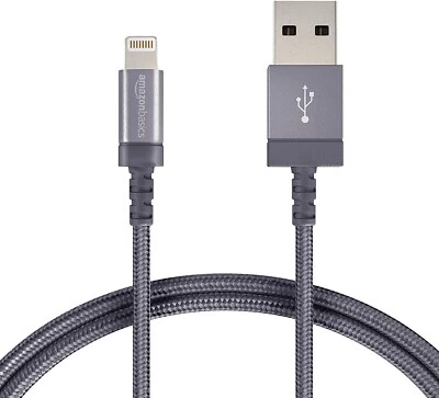 AmazonBasics Lightning to USB A Cable - Apple MFi Certified - 6Ft.(1.8m) - Grey - Image 1 of 4