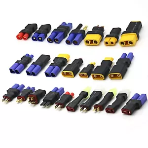 RC Adapter XT60 to XT90 EC5 EC3 TRX XT30 Female Male Connectors DIY Battery Plug - Picture 1 of 48