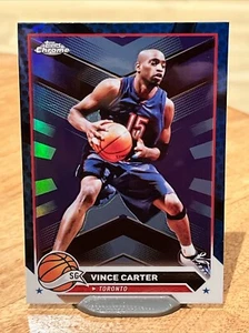2023-24 Topps Chrome - Blue Basketball Refractor #82 Vince Carter - Picture 1 of 2