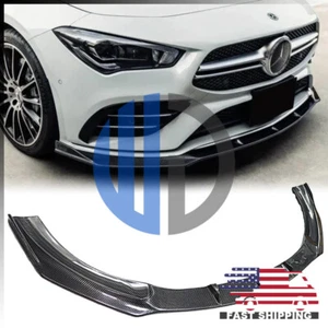 Para 2020 2021 2022 2023 Mercedes C118 CLA AMG CLA45 V Estilo Carbono Labio Delantero - Imagen 1 de 7