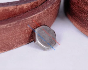 Trendy 10MM Vintage Silver Flat Hexagon Bag Shoe Metal Studs Rivet Bullet Spikes - Picture 1 of 9