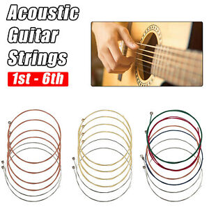 Steel Electric Acoustic Folk Guitar Strings Replacement Rustproof 1st - 6th