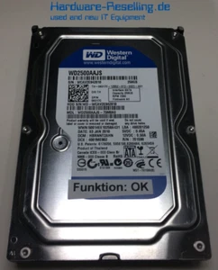 Western Digital Blue 250 Go SATA II 3G 7,2 K 3,5" WD2500AAJS-75M0A0 0K017C HDD - Afbeelding 1 van 1
