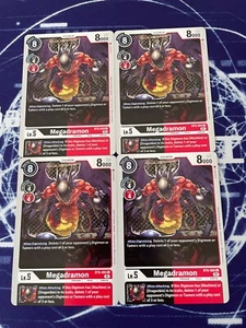 x4 Megadramon BT9-065 U Playset Digimon TCG X Record - Picture 1 of 1