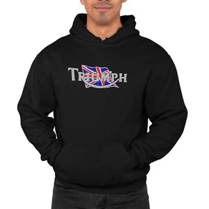 Sudadera con Capucha Retro Vintage Clásica Inglesa Triumph Motociclista Premium - Imagen 1 de 7