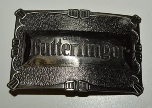 Vintage 1970s BUTTERFINGER Candy Bar Heavy Belt Buckle Curtiss Co MINTY Rare - Picture 1 of 7