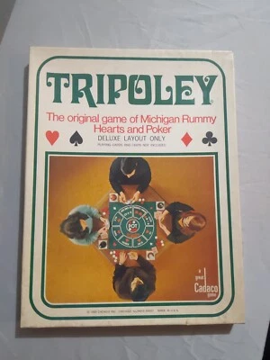 Alfombra de juego Cadaco Tripoley vintage Michigan Rummy nº 111 edición de lujo 1969 Foto 1 de 4